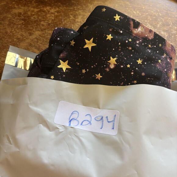 Torrid Swim Bottoms Womens 4 4X Galaxy Gold Foil Star High Waist Ruched Cutout - Picture 11 of 11